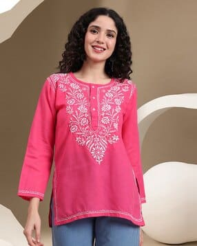 acai Women Embroidered Straight Kurti-picture-25