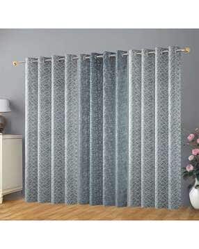 yukany Pack of 3 Geometric Print Window Curtain with Eyelets Header - 121.92 cm x 152.4 cm-picture-29
