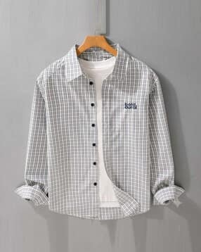 buda jeans co Men Checked Regular Fit Shirt with Full Sleeves-picture-53