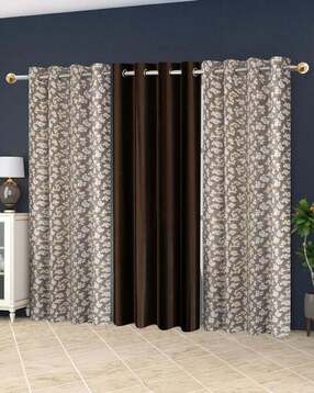 Pack of 3 Floral Print Door Curtain - 121.92 cm x 213.36 cm-image-41