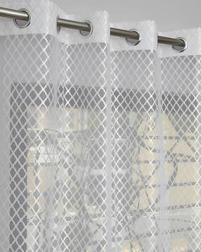 Geometric Printed Window Curtain with Eyelets Header - 121.92 cm x 182.88 cm-image-34