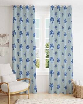 yukany Pack of 2 Floral Print Window Curtain Eyelets Header  - 121.92 cm x 182.88 cm-picture-15