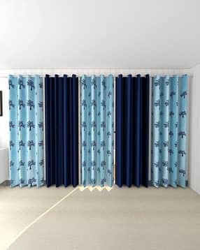 yukany Set of 5 Leaf Window Curtains with Eyelets-picture-22