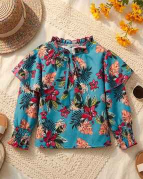 cutiekins Girls Floral Print Regular Fit Top-picture-35