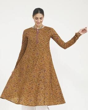 fiorra Women Paisley Print Flared Kurta-picture-22