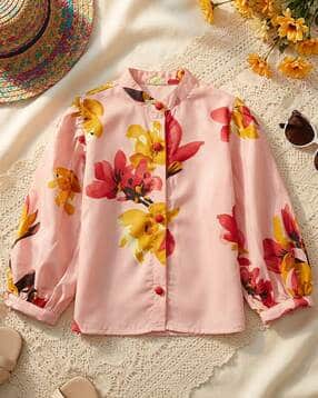 Girls Floral Print Regular Fit Top-image-28