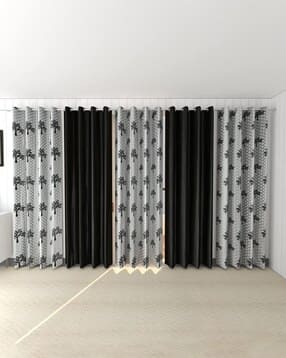 Set of 5 Door Curtains with Eyelets Header-image-45
