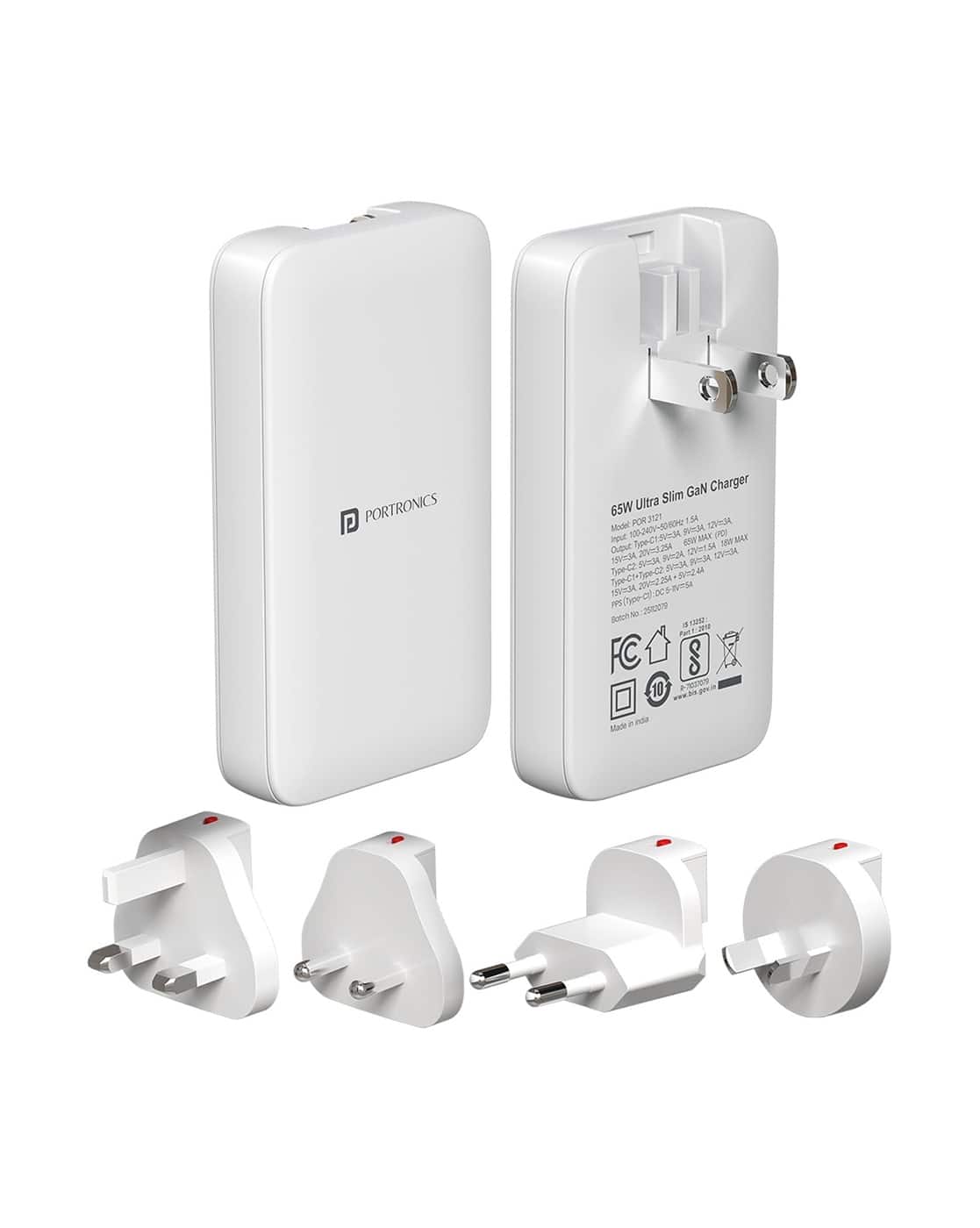 65W Adapto 65U Ultra Slim Dual Port Fast Charging Adaptor