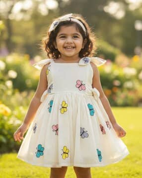 styleconnect Girls Embroidered Fit & Flare Dress-picture-14