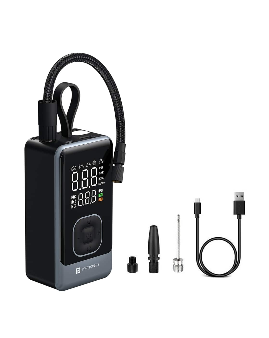Vayu 8.0 Digital Rechargeable Tyre Inflator-POR-3094