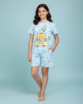 v-mart Girls Printed 2-Piece Nightwear Set-picture-42