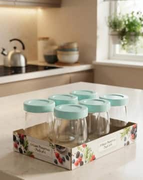 skwaion Set of 6 Airtight Glass Jars 150 ML-picture-36
