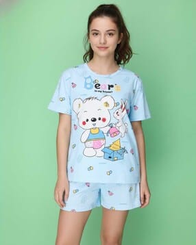 v-mart Girls Printed 2-Piece Nightwear Set-picture-46