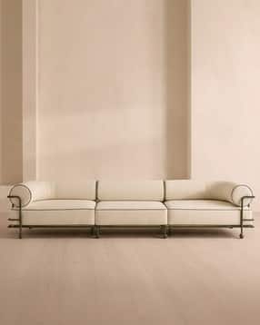 Three Seater Outdoor Sofa with Stainless Steel Frame-image-13