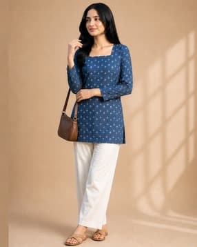 nyrika Women Floral Print Relaxed Fit Tunic-picture-43