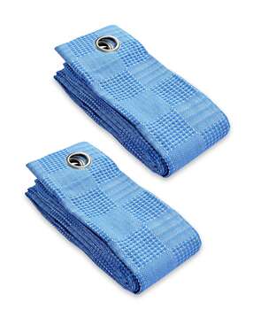 Pack of 2 Checked Cotton Woven Curtains-image-23