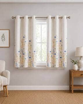 Floral Print Set of 2 Room Darkening Window Curtains-image-17