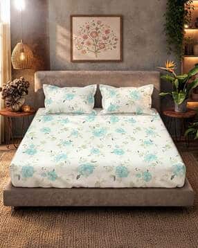 urban space Floral Print 200 TC Bedsheet with Pillow Covers-picture-45