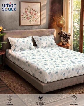 urban space Printed 200 TC Bedsheet with Pillow Covers-picture-21