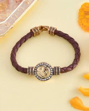 voylla Men Stone-Studded Bracelet Style Rakhi-picture-11