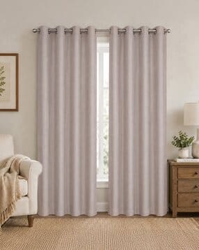 Striped Set of 2 Regular Door Curtains-image-49