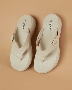 ginger by lifestyle Patterned Flip-Flops with Buckle Closure-picture-34