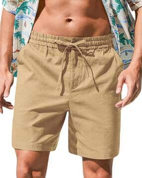 vogaan Men Regular Fit Flat-Front Shorts-picture-18