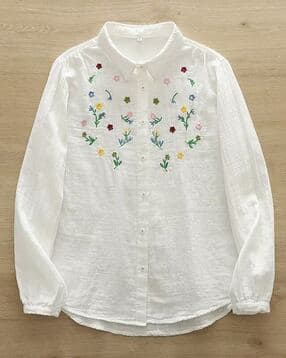 leia Women Embroidered Regular Fit Shirt-picture-28