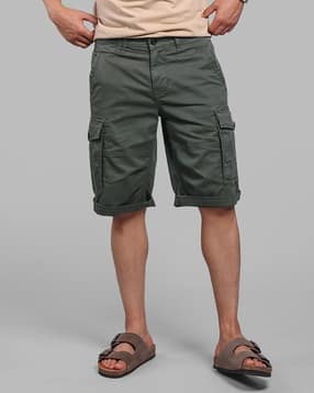 rookies Men Regular Fit Mid-Rise Cargo Shorts-picture-17