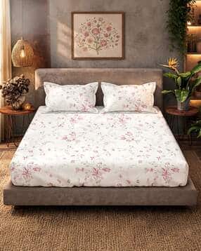urban space Floral Print 200 TC Bedsheet with Pillow Covers-picture-30