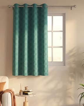 Checked Cotton Woven Curtain-image-27