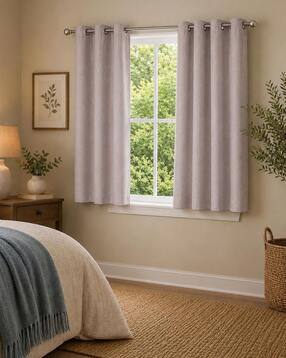 Striped Set of 2 Regular Window Curtains-image-12