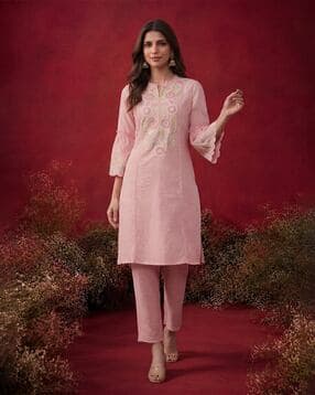lakshita Women Embroidered Straight Kurta Set-picture-0