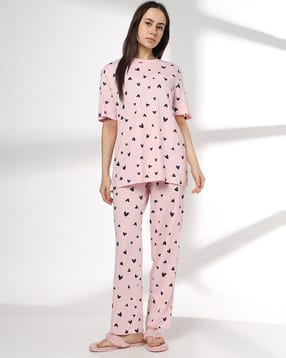 rio Women Graphic Print T-Shirt & Pyjamas Set-picture-16