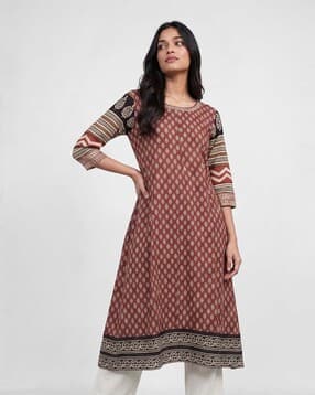 melange by lifestyle Women Printed A-Line Kurta-picture-30