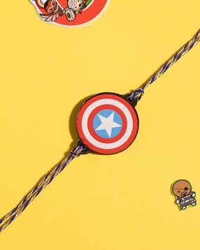 Tie-Up Marvel Captain America Shield Rakhi-image-41
