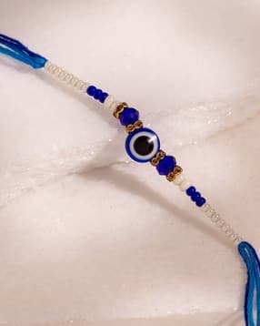 Men Tie-Up Nazar Evil Eye Beaded Rakhi -image-10