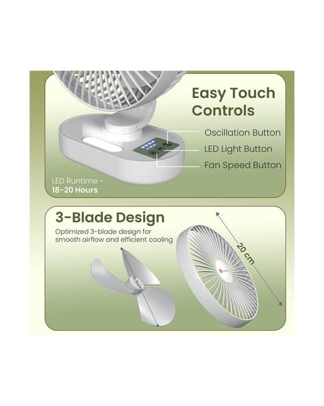 Portronics POR3435 White Table/Tower Fan - Image 7