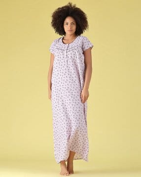 v-mart Women Floral Print Round-Neck Nightie-picture-42
