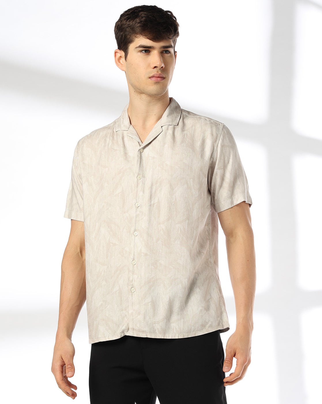 RESORT SHIRT HS, KHAKI, 38