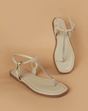 ginger by lifestyle Embellished T-Strap Sandals -picture-47