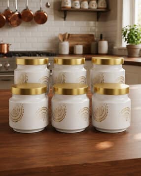 croco jar Set of 6 Printed BPA Free Storage Jar Set-picture-50