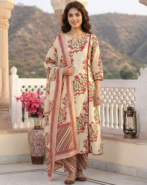 Kiana House Of Fashion Women Printed 3-Piece Straight Kurta Set
