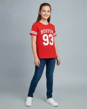 v-mart Girls Printed Regular Fit T-Shirt-picture-25