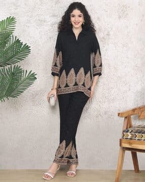 indie picks Women Printed Kurta & Pants Co-Ord Set-picture-49