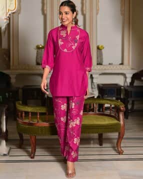 indie picks Women Printed Kurta & Pants Co-Ord Set-picture-39