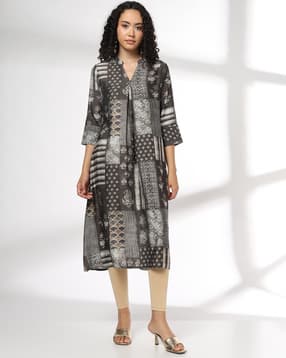 avaasa mix n' match Women Floral Print A-Line Kurta-picture-25