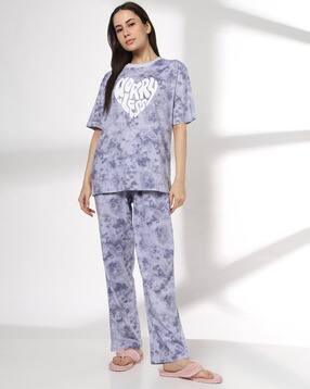 rio Women Graphic Print T-Shirt & Pyjamas Set-picture-43