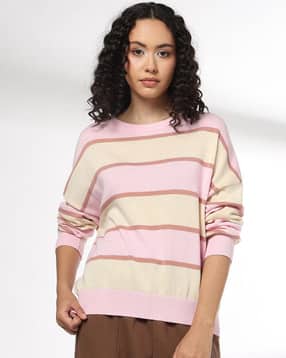 teamspirit Women Broad Striped Regular Fit Sweater-picture-12