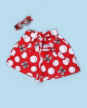 v-mart Girls Graphic Print Mid-Rise Hot Pants-picture-49